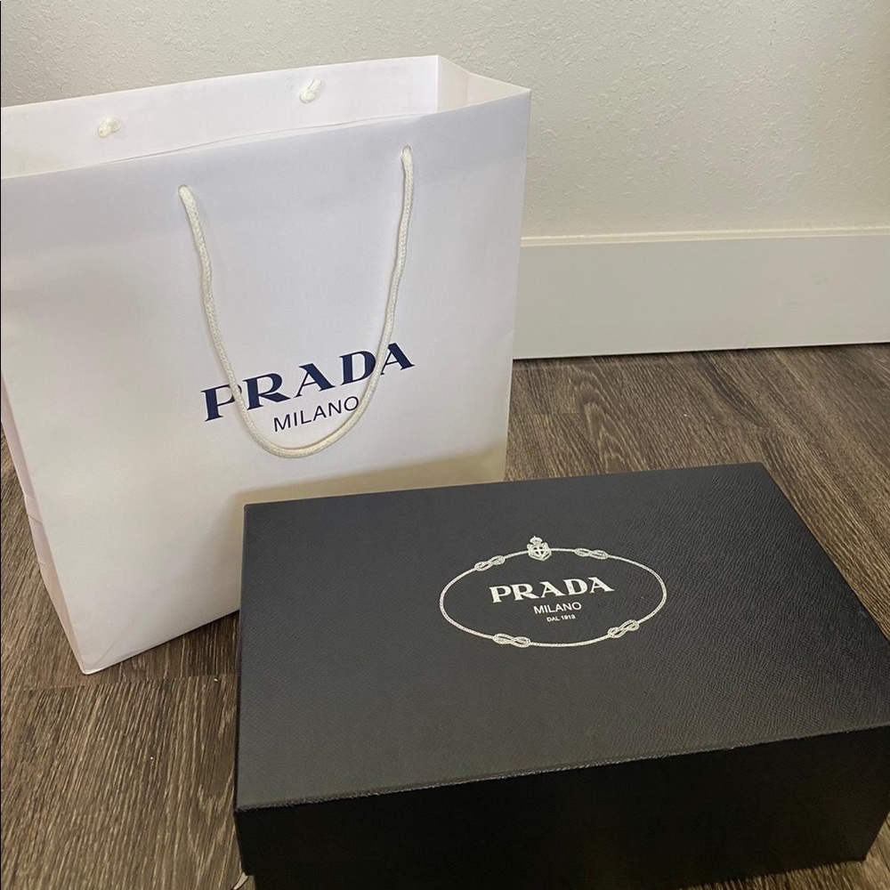 Prada bag and shoe box